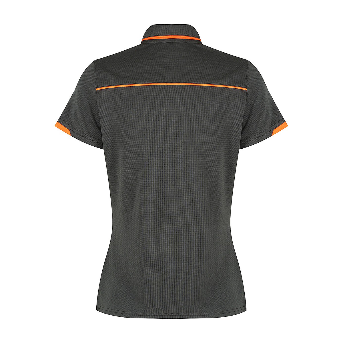 Aussie Pacific Currumbin Womens Polo 2320 in Slate/Hi Viz Orange, back view