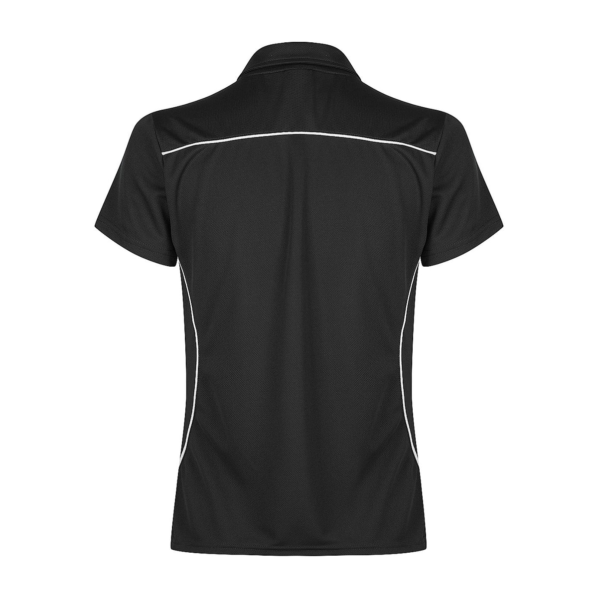 Aussie Pacific Kuranda Womens Polo 2323 in Black/White, back view