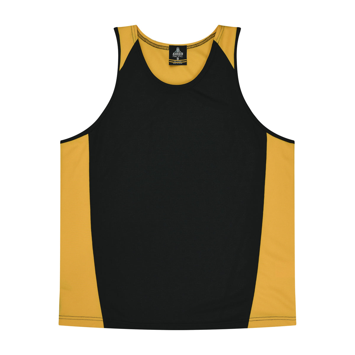 Aussie Pacific Premier Kids Singlet 3101 in Black/Gold