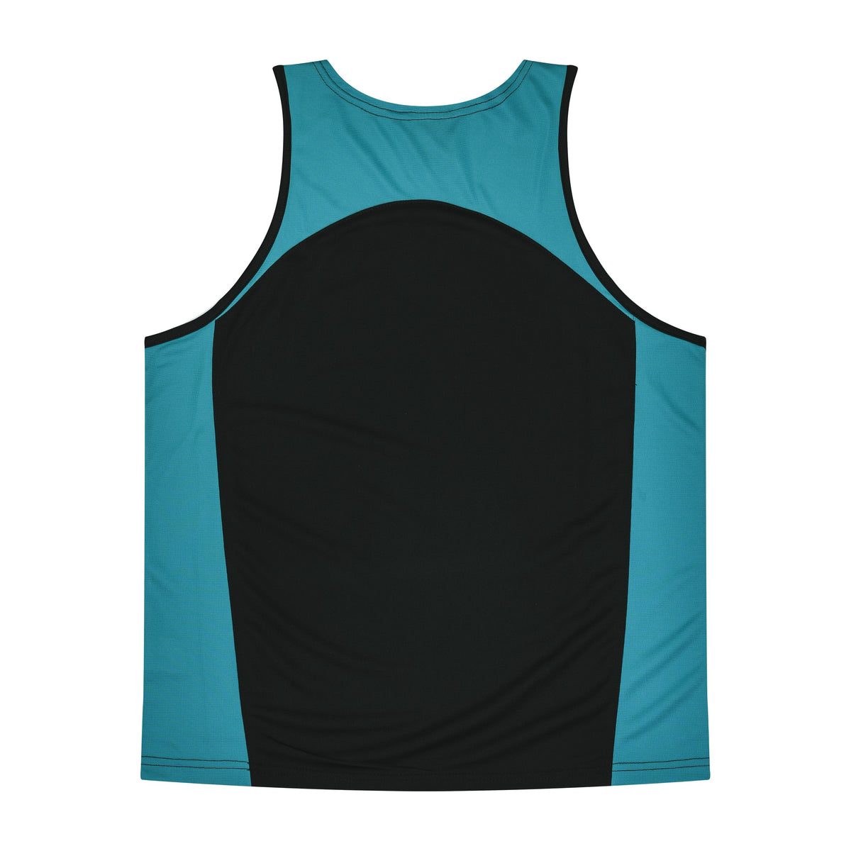 Aussie Pacific Premier Kids Singlet 3101 in Black/Teal, back view