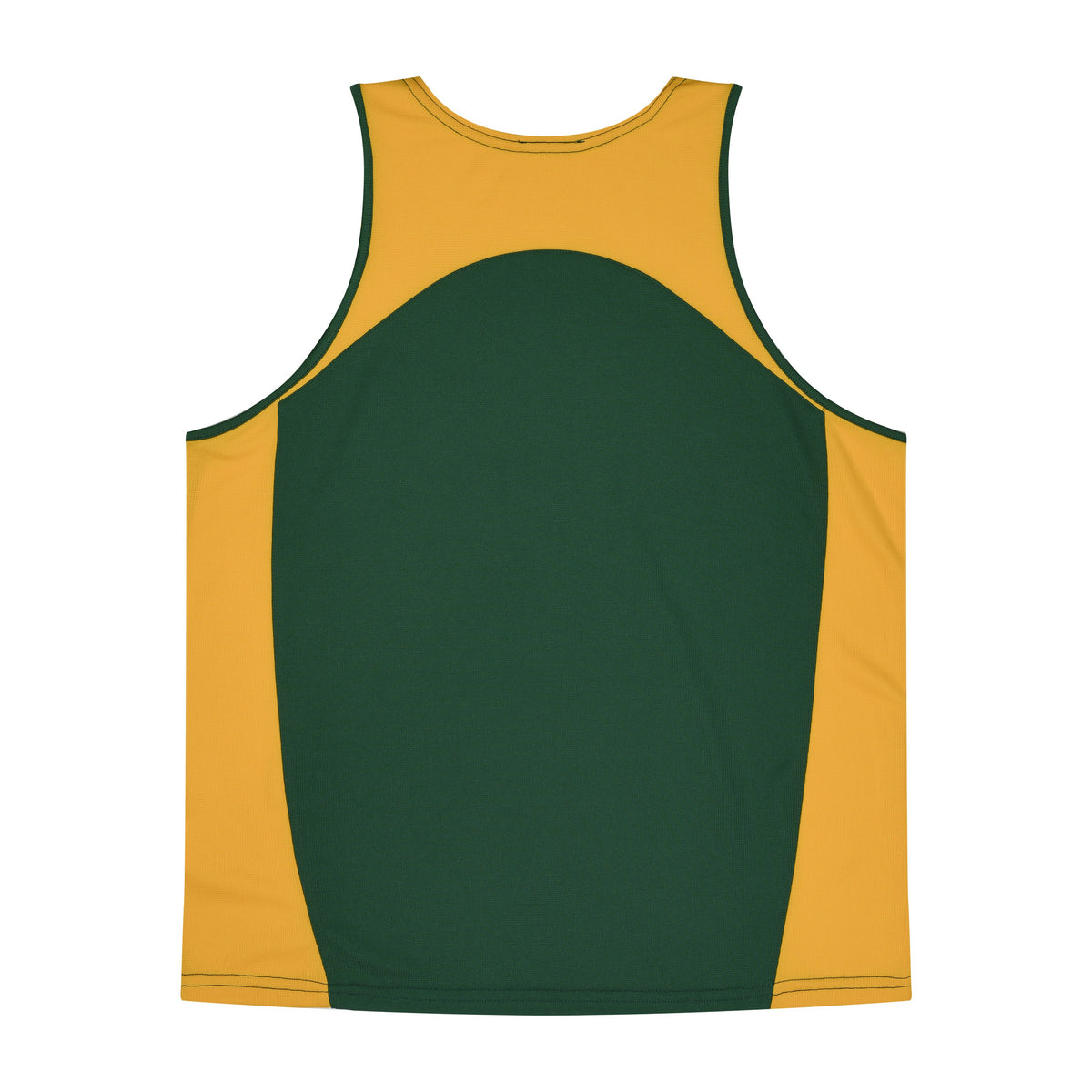 Aussie Pacific Premier Kids Singlet 3101 in Bottle/Gold, back view