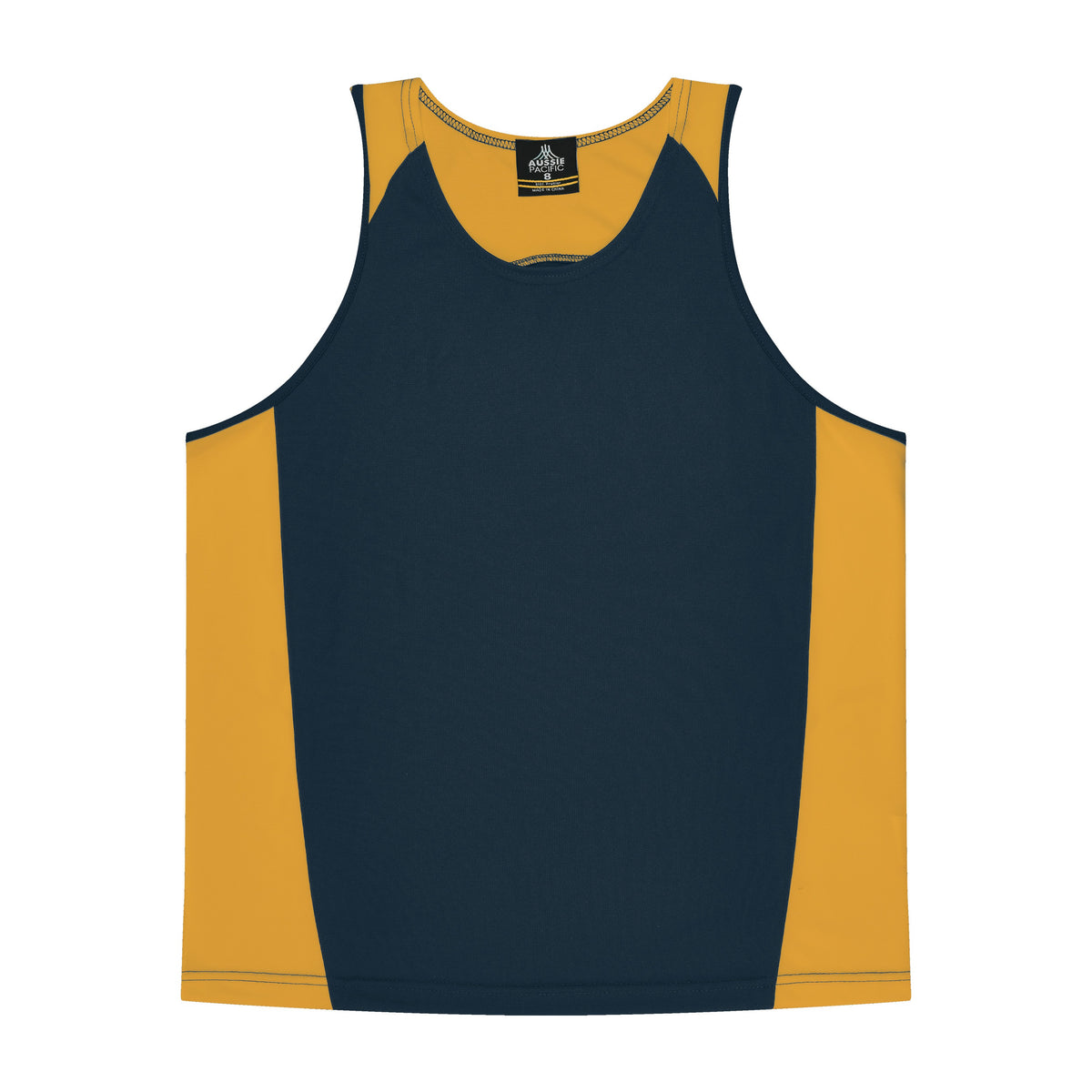 Aussie Pacific Premier Kids Singlet 3101 in Navy/Gold