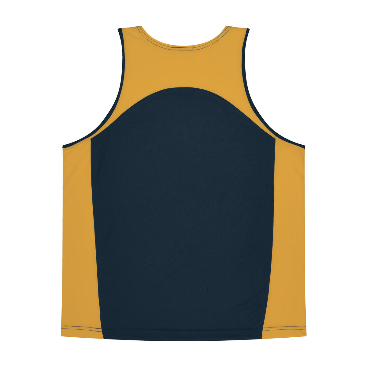 Aussie Pacific Premier Kids Singlet 3101 in Navy/Gold, back view