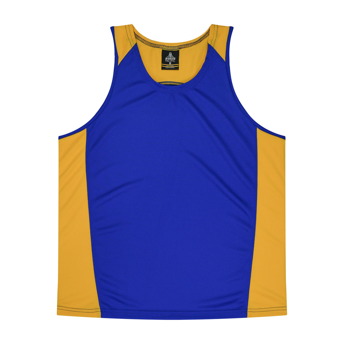 Aussie Pacific Premier Kids Singlet 3101 in Royal/Gold