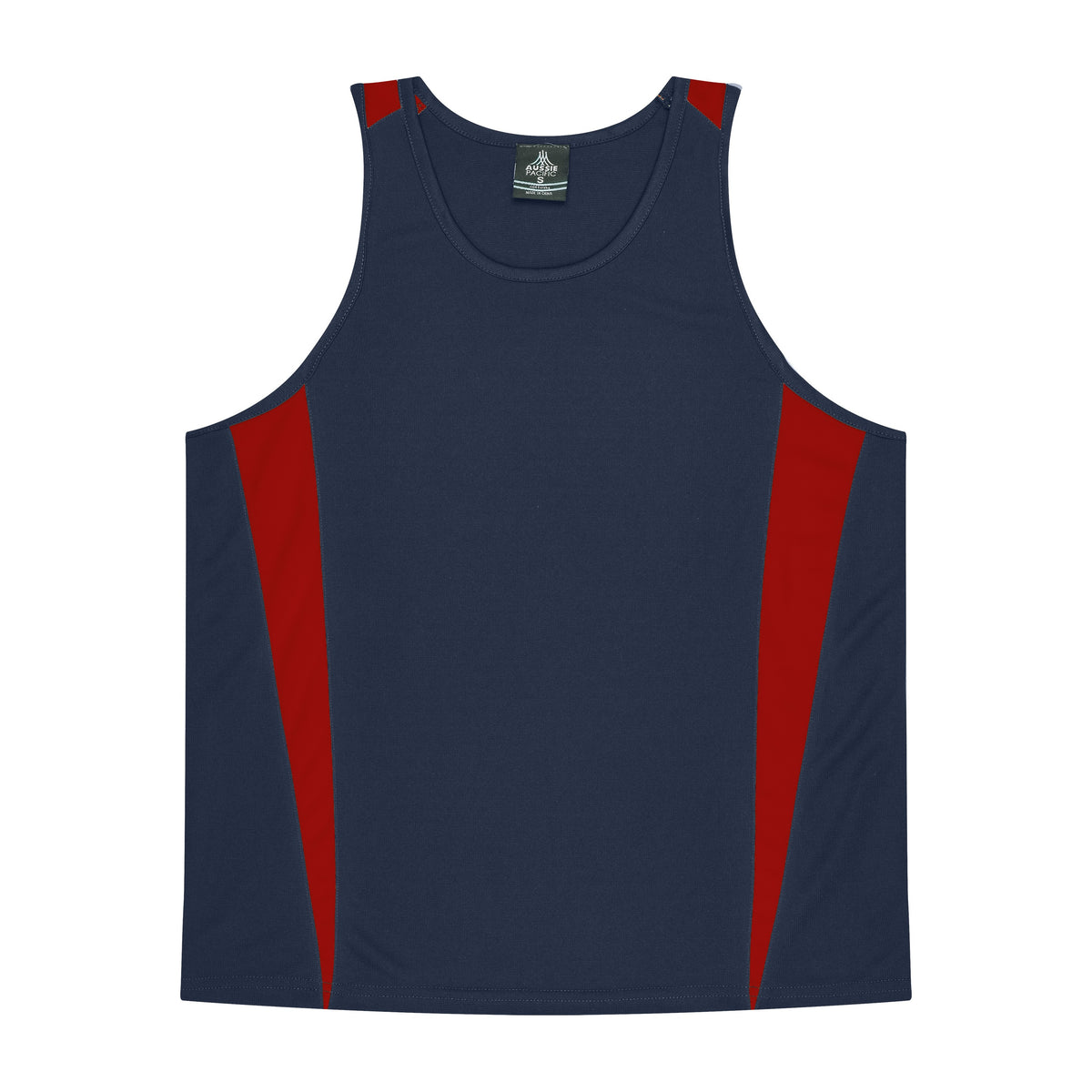 Aussie Pacific Eureka Kids Singlet 3104 in Navy/Red