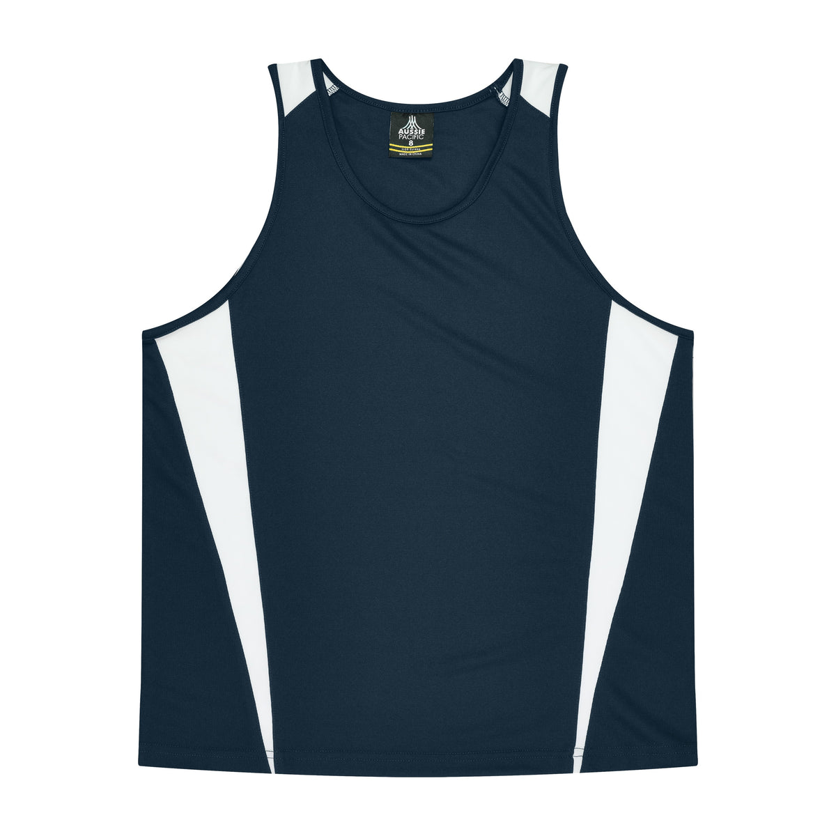 Aussie Pacific Eureka Kids Singlet 3104 in Navy/White