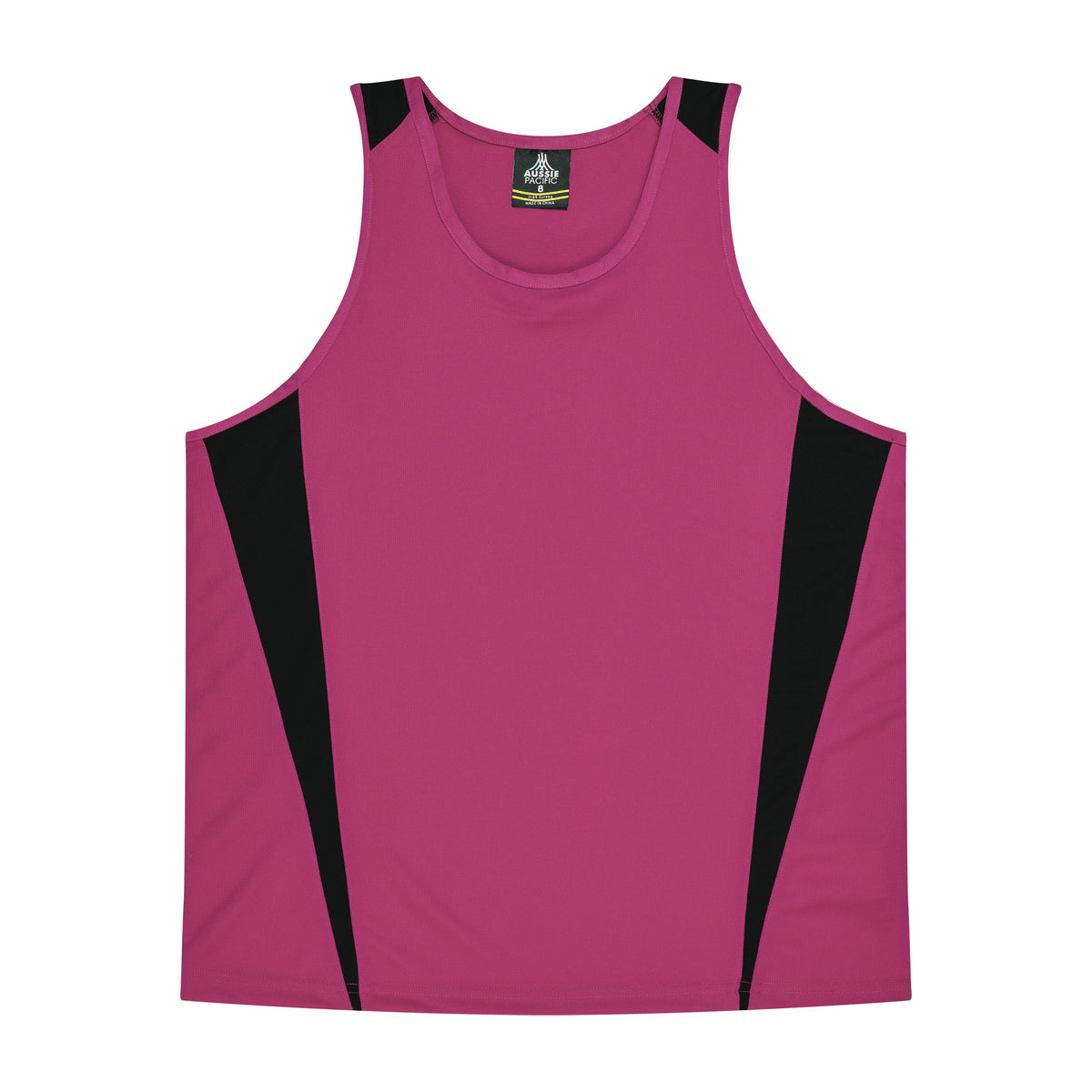 Aussie Pacific Eureka Kids Singlet 3104 in Pink/Black
