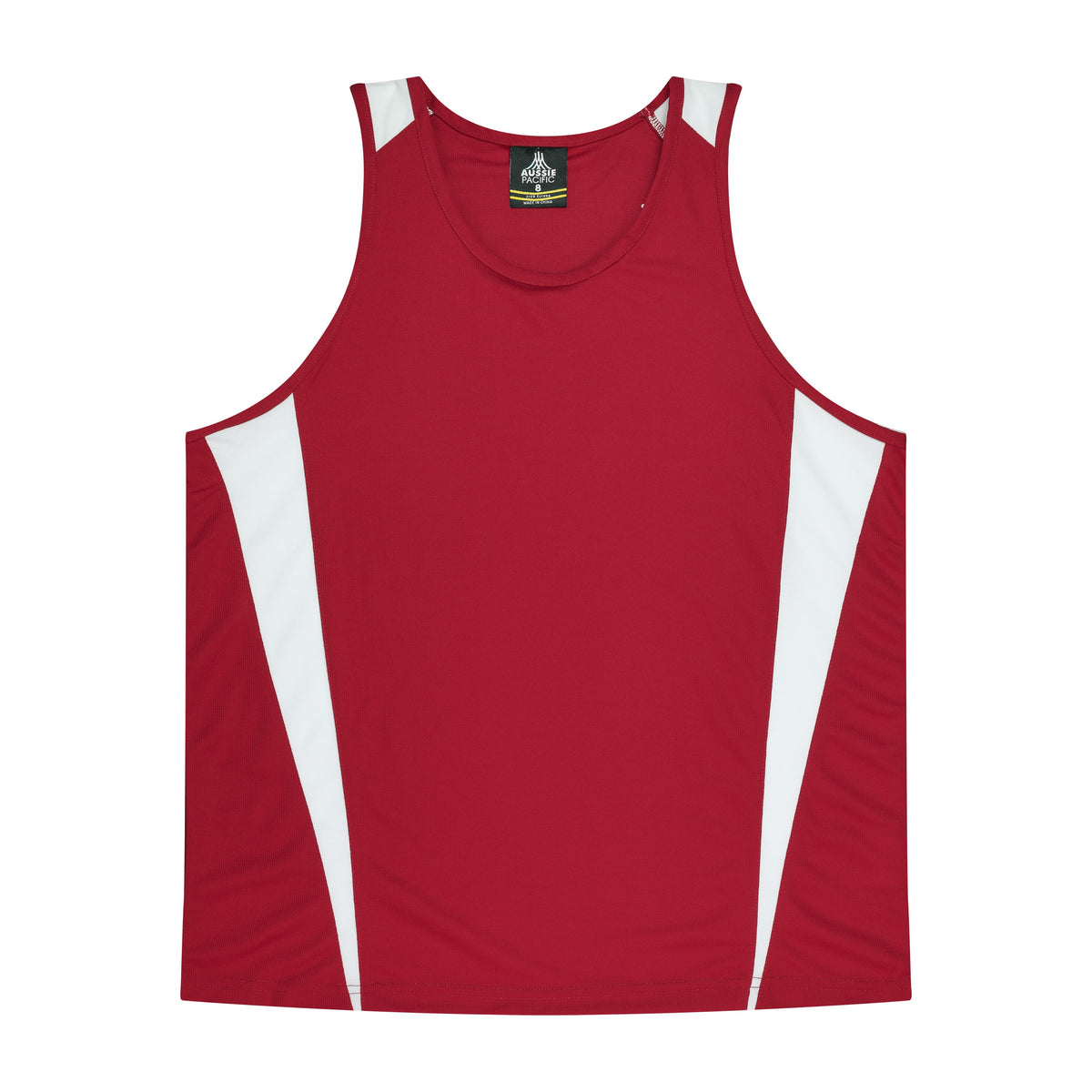 Aussie Pacific Eureka Kids Singlet 3104 in Red/White