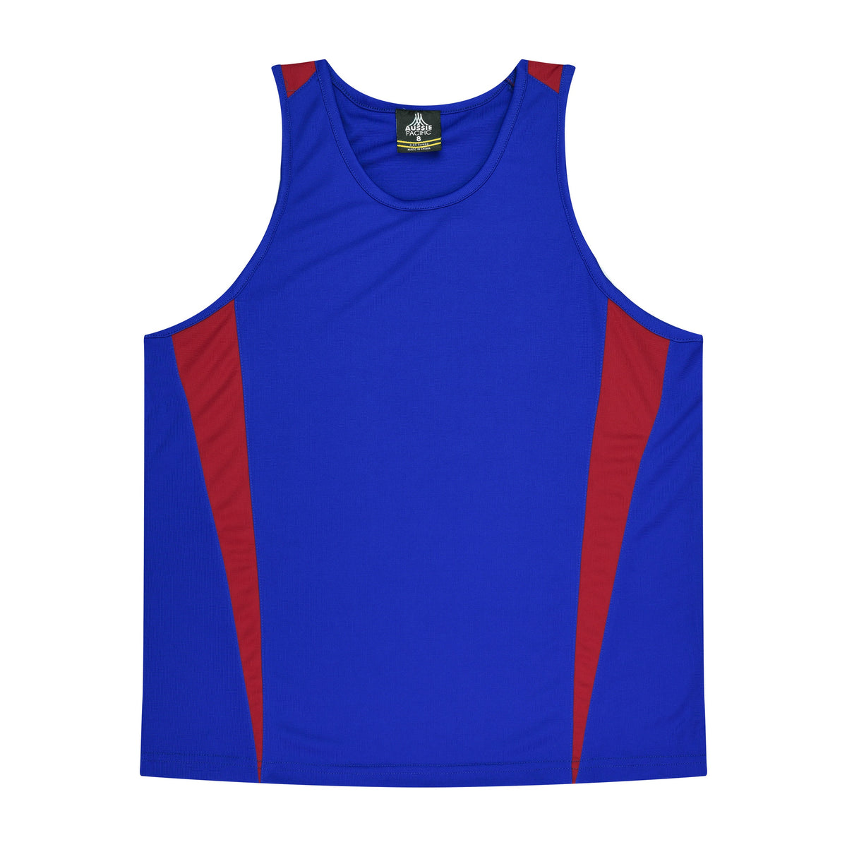 Aussie Pacific Eureka Kids Singlet 3104 in Royal/Red