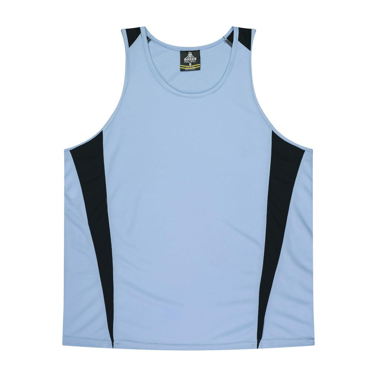 Aussie Pacific Eureka Kids Singlet 3104 in Sky/Navy