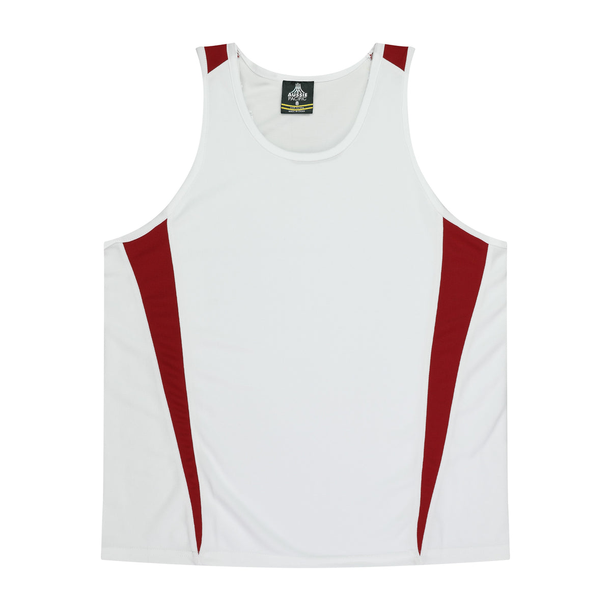 Aussie Pacific Eureka Kids Singlet 3104 in White/Red