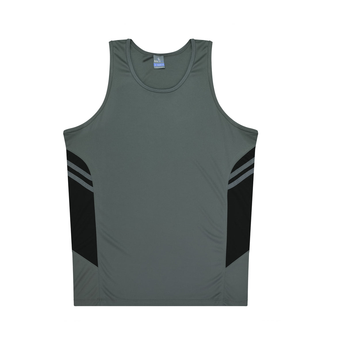 Aussie Pacific Tasman Kids Singlet 3111 in Ashe/Black