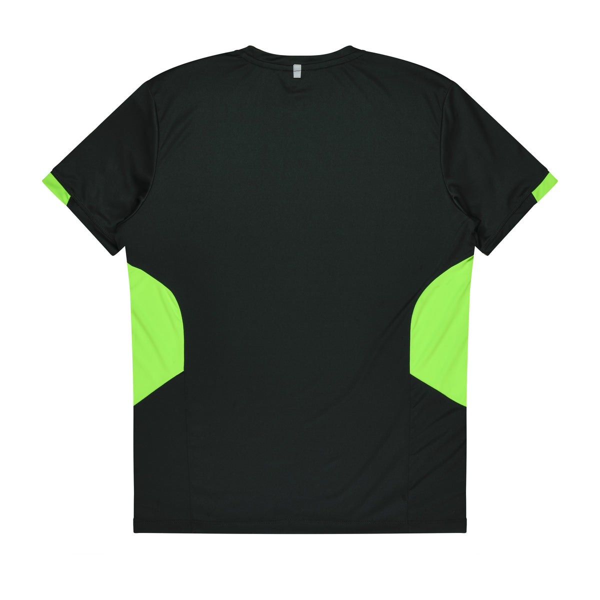 Aussie Pacific Tasman Kids Tee 3211 in Black/Neon Green, back view