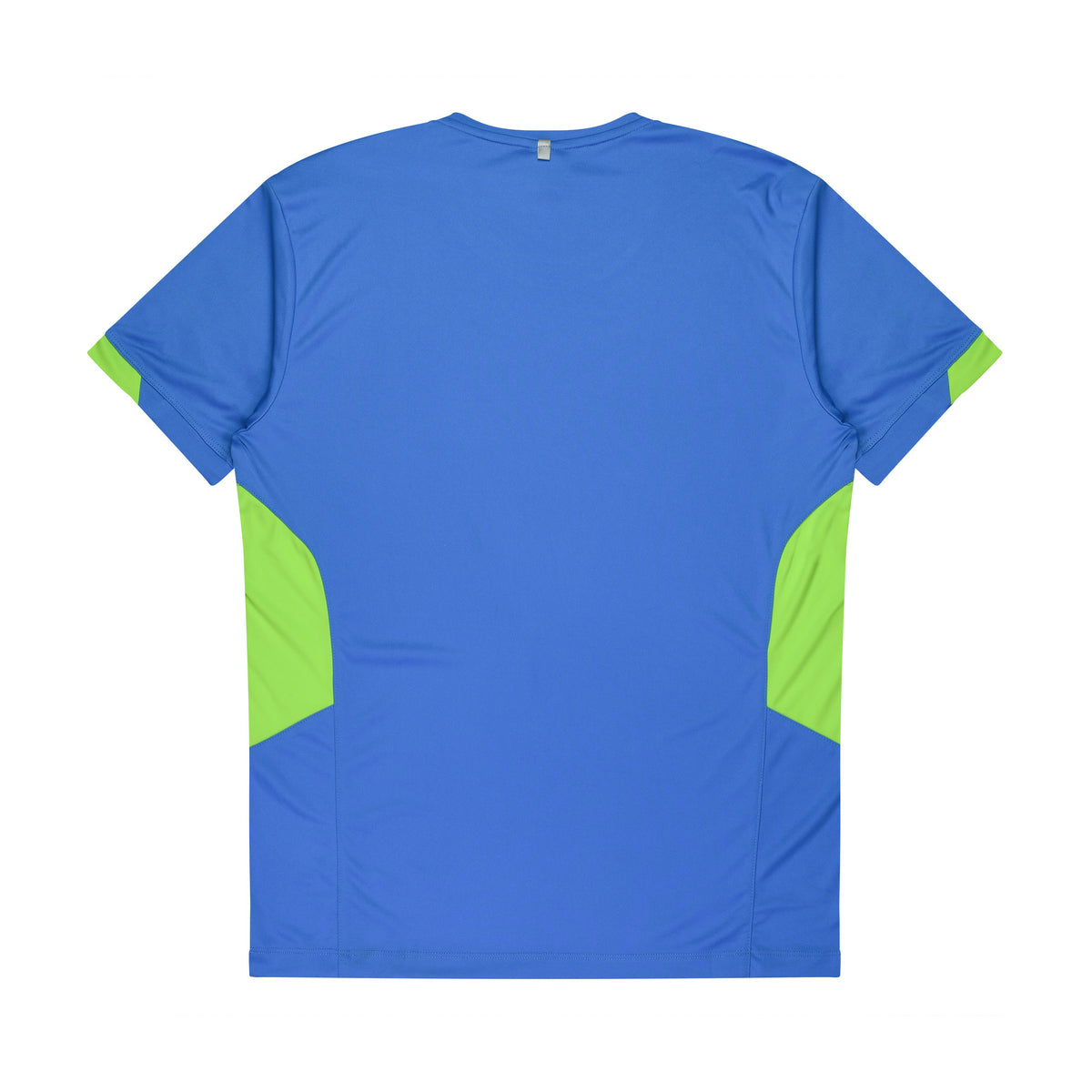 Aussie Pacific Tasman Kids Tee 3211 in Cyan/Neon Green, back view