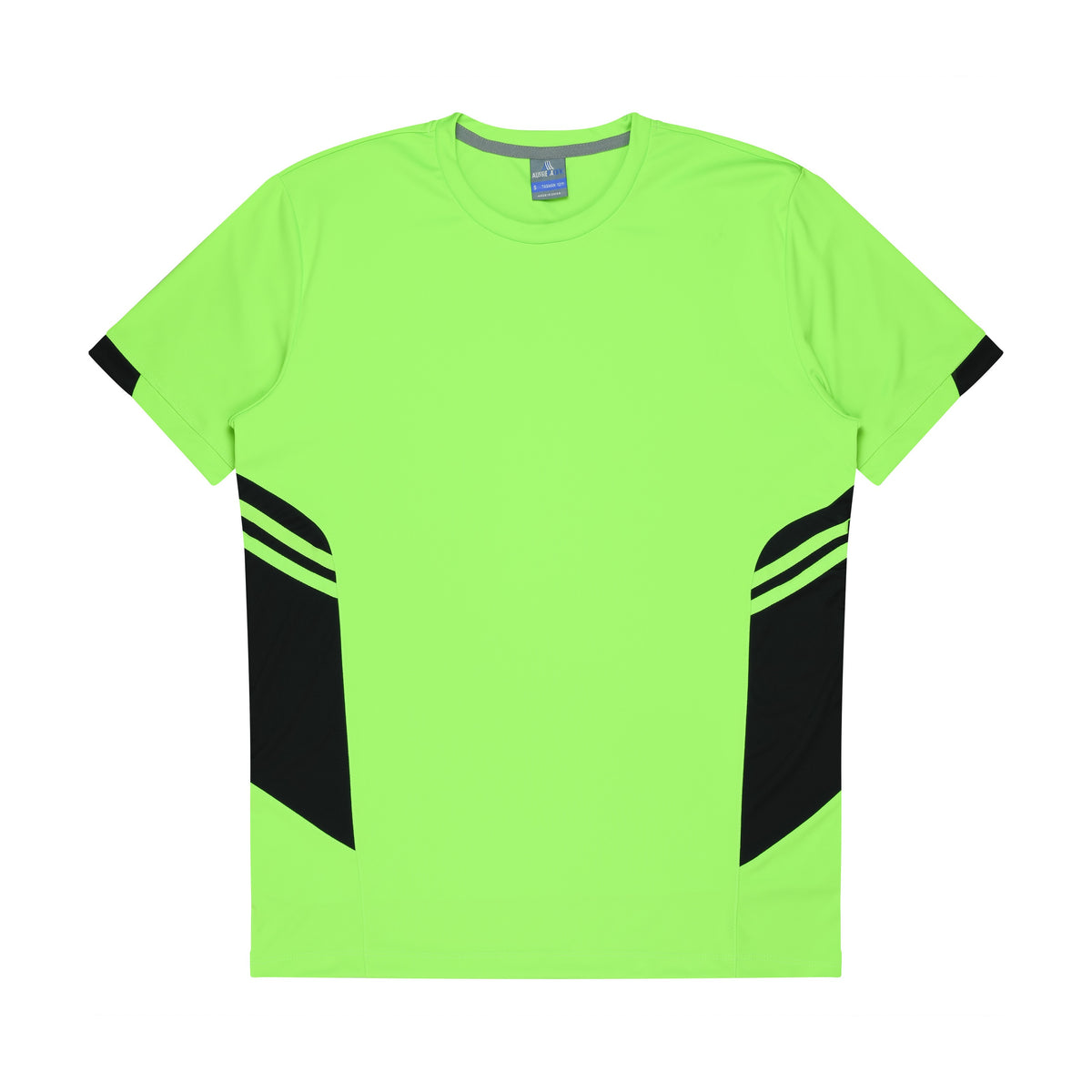 Aussie Pacific Tasman Kids Tee 3211 in Neon Green/Black