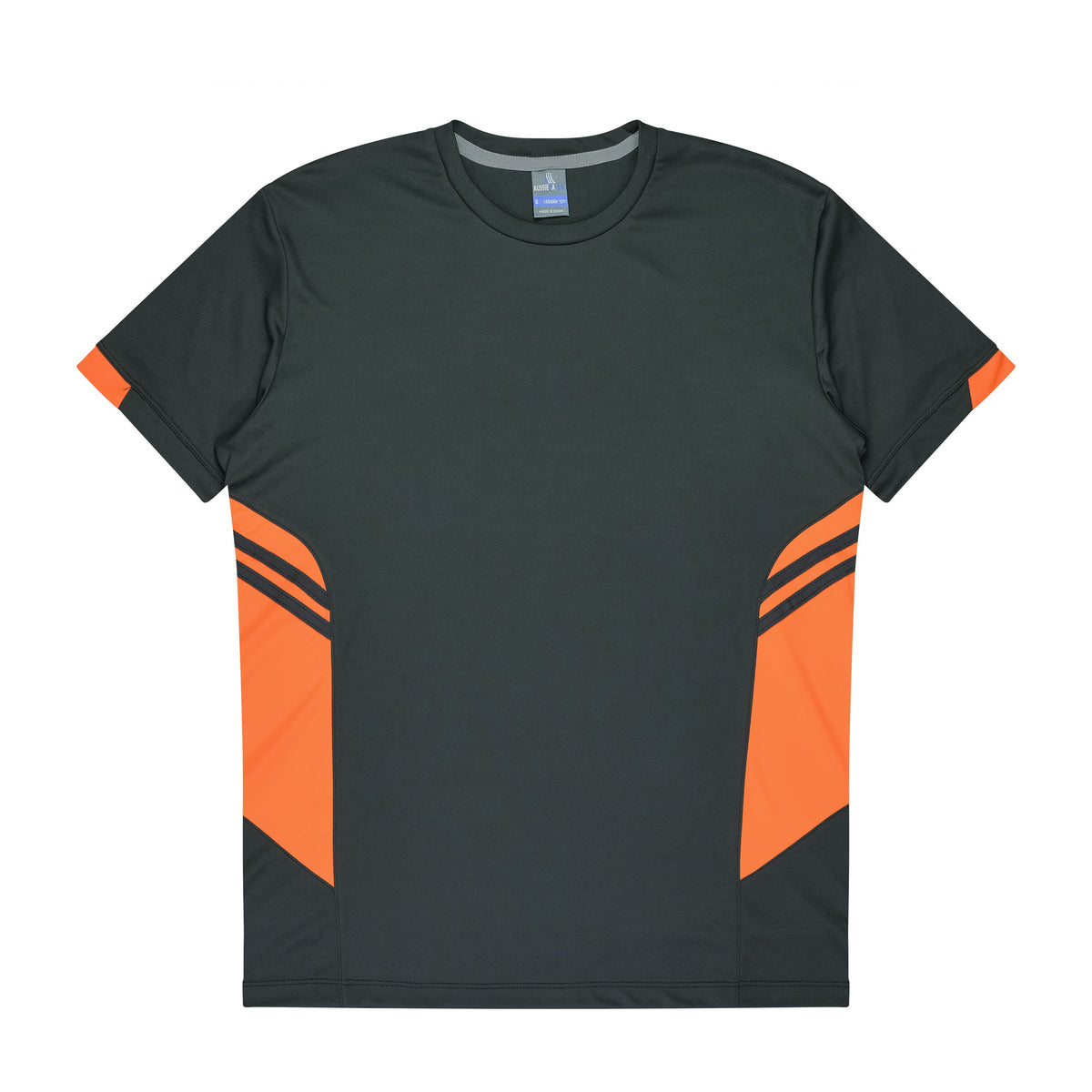 Aussie Pacific Tasman Kids Tee 3211 in Slate/Neon Orange