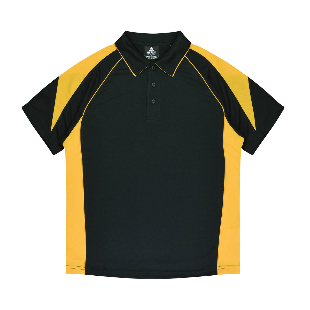 Aussie Pacific Premier Kids Polo 3301 in Black/Gold
