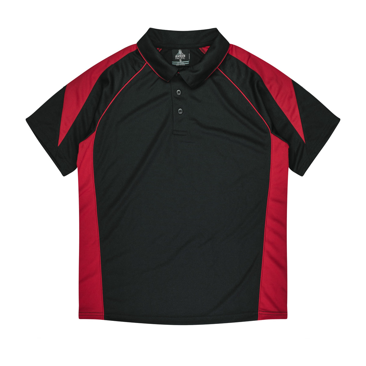 Aussie Pacific Premier Kids Polo 3301 in Black/Red