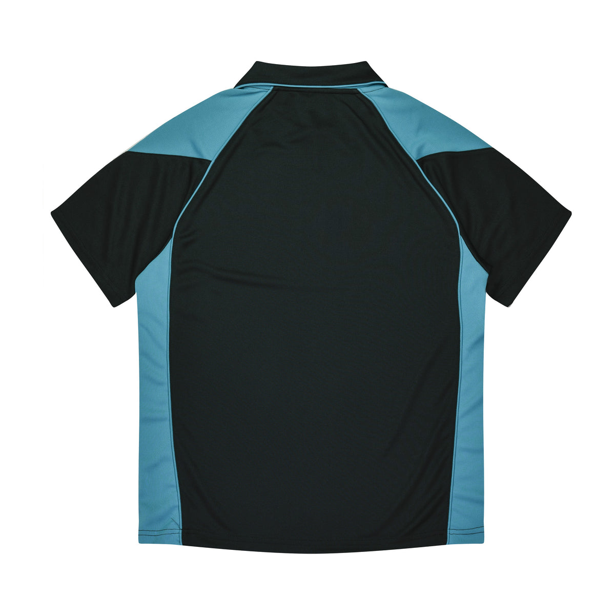 Aussie Pacific Premier Kids Polo 3301 in Black/Teal, back view
