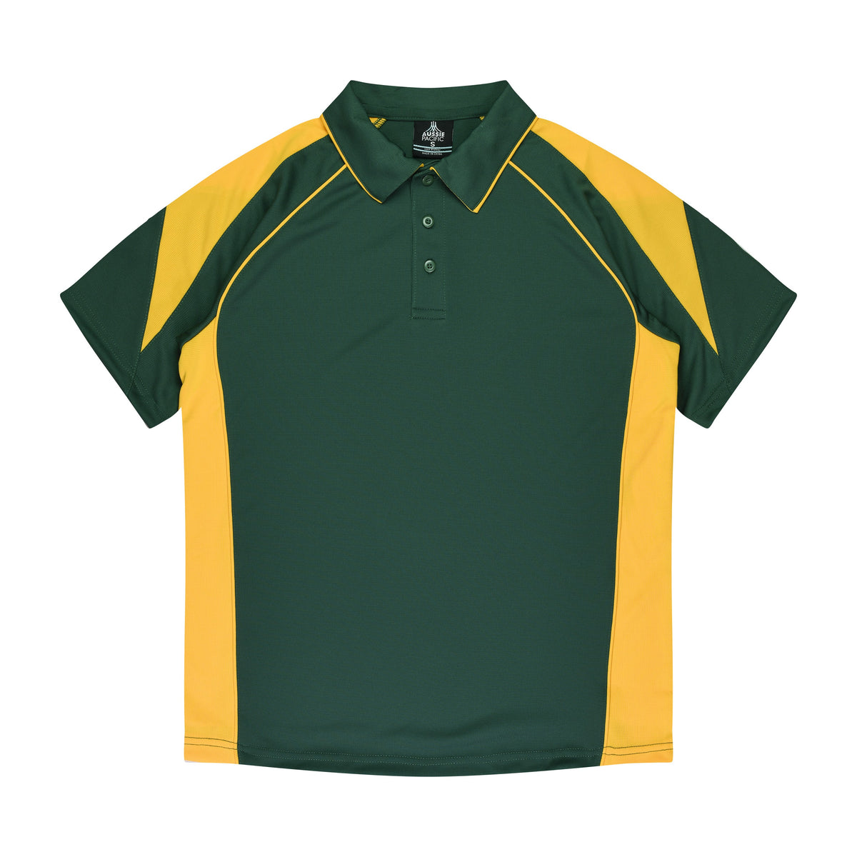 Aussie Pacific Premier Kids Polo 3301 in Bottle/Gold