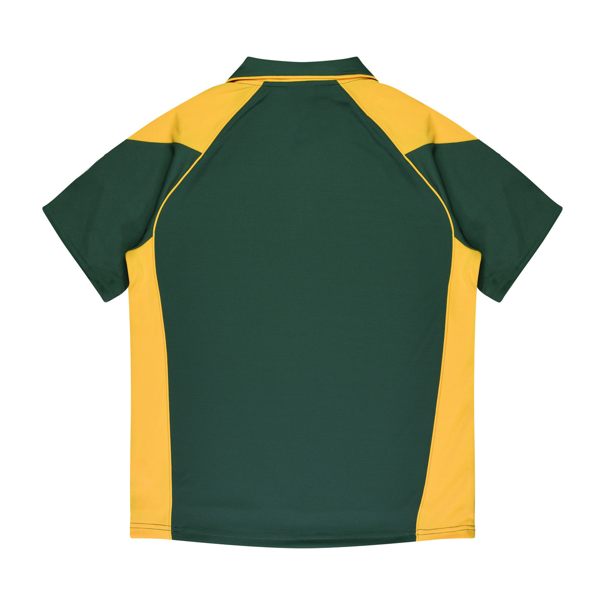 Aussie Pacific Premier Kids Polo 3301 in Bottle/Gold, back view