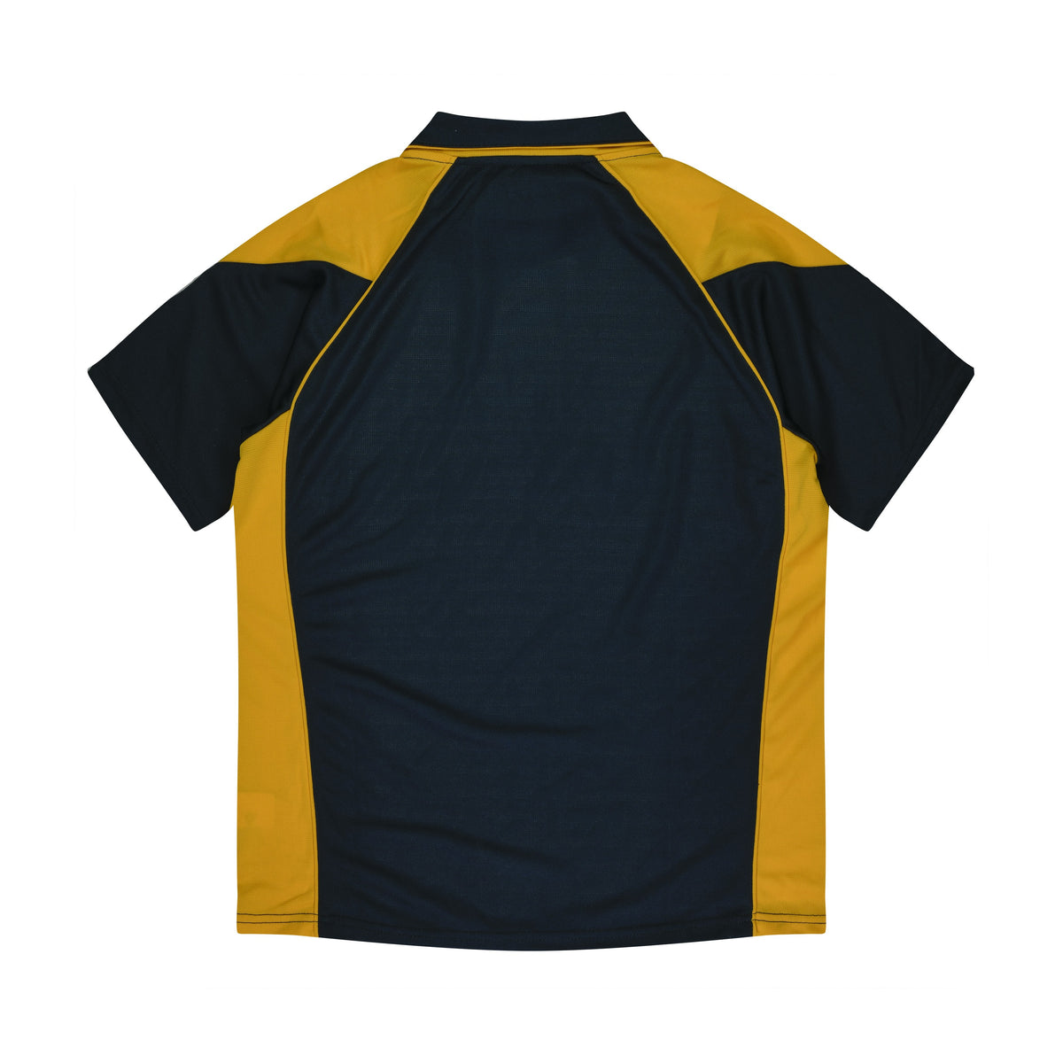 Aussie Pacific Premier Kids Polo 3301 in Navy/Gold, back view
