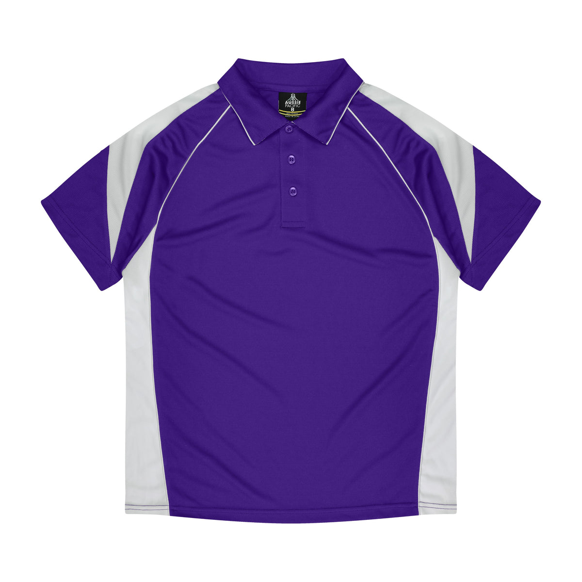 Aussie Pacific Premier Kids Polo 3301 in Purple/White