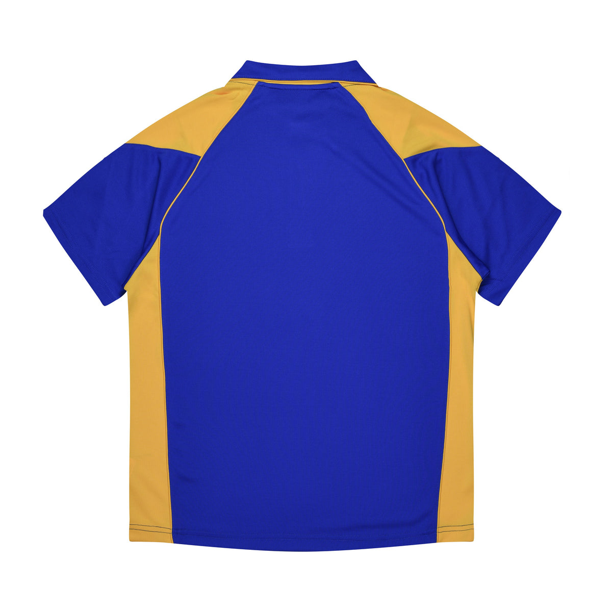 Aussie Pacific Premier Kids Polo 3301 in Royal/Gold, back view