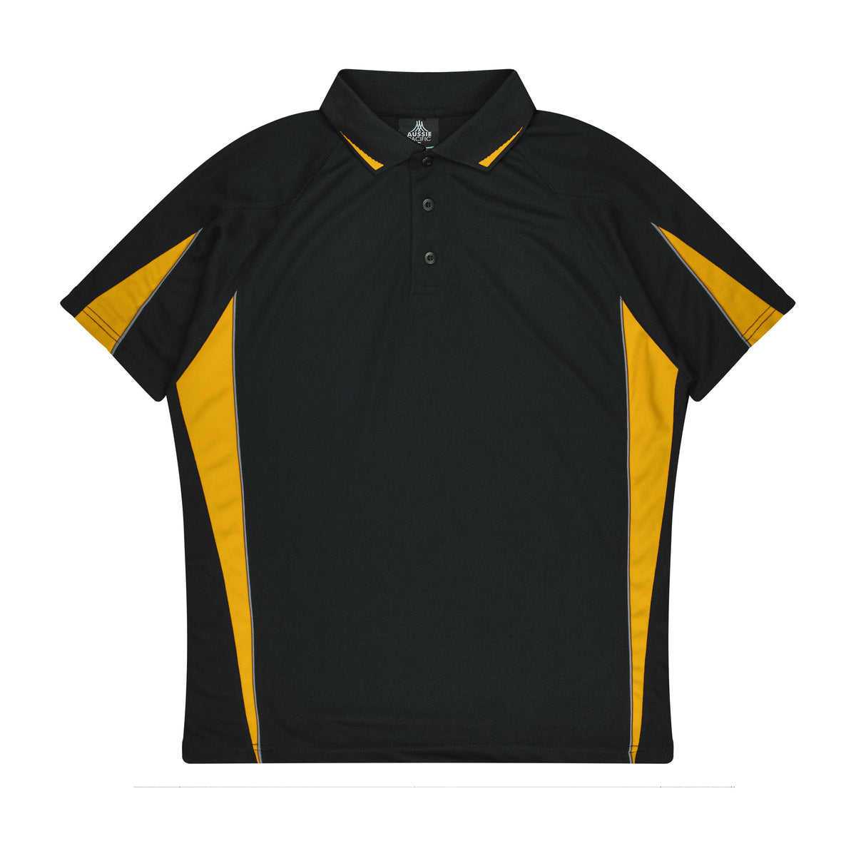 Aussie Pacific Eureka Kids Polo 3304 in Black/Gold