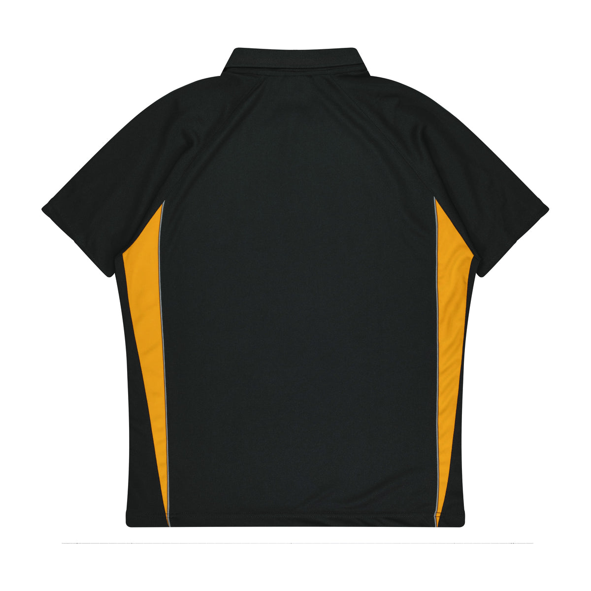 Aussie Pacific Eureka Kids Polo 3304 in Black/Gold, back view