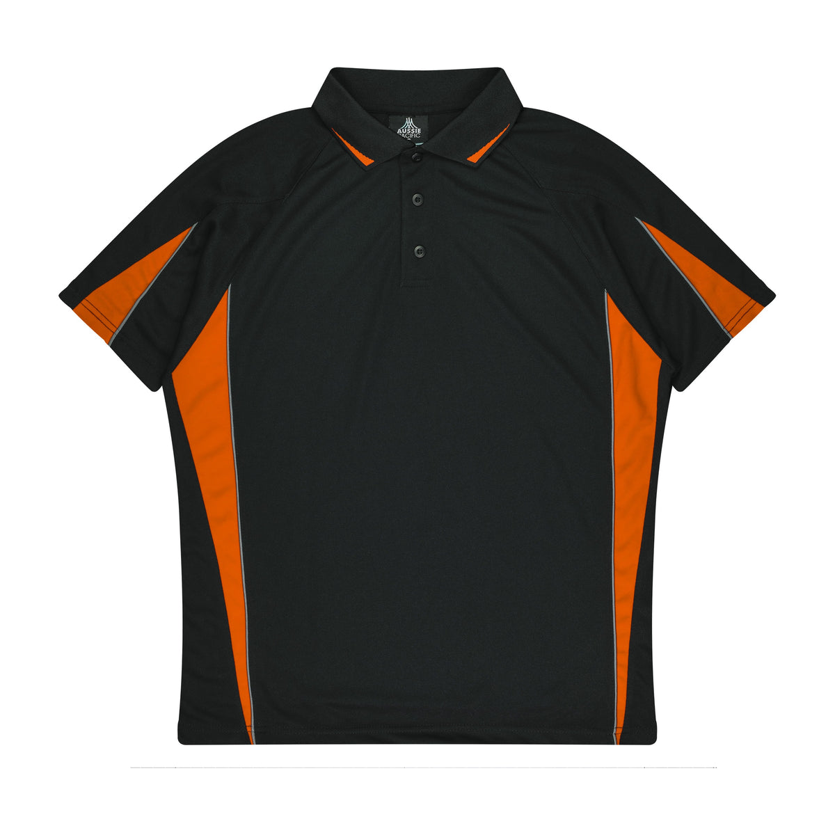 Aussie Pacific Eureka Kids Polo 3304 in Black/Orange