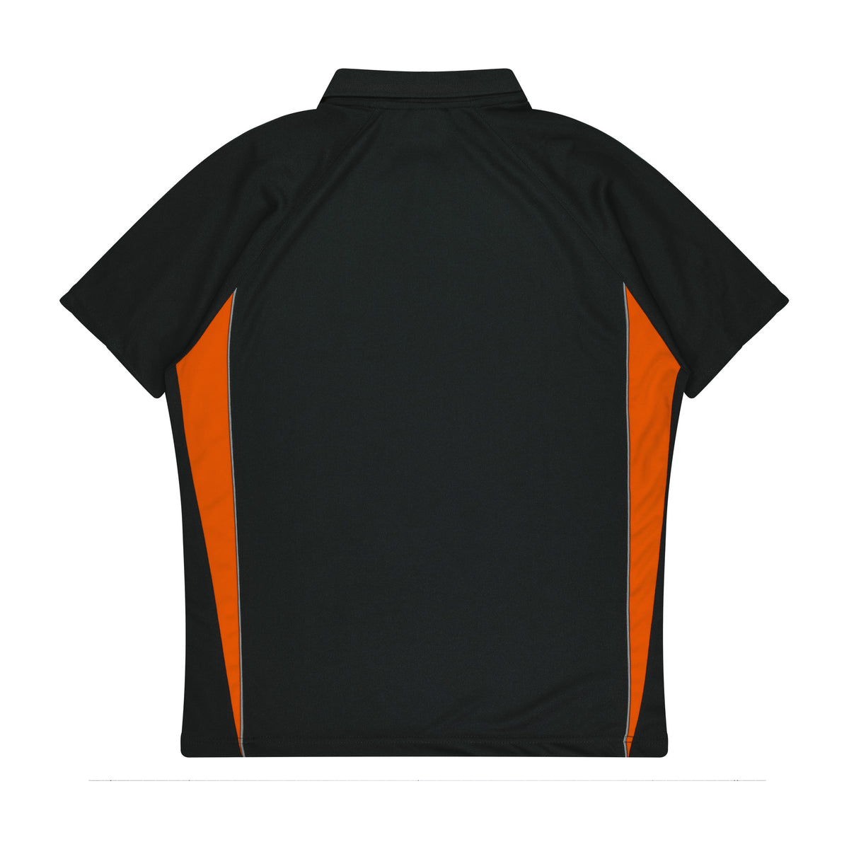 Aussie Pacific Eureka Kids Polo 3304 in Black/Orange, back view
