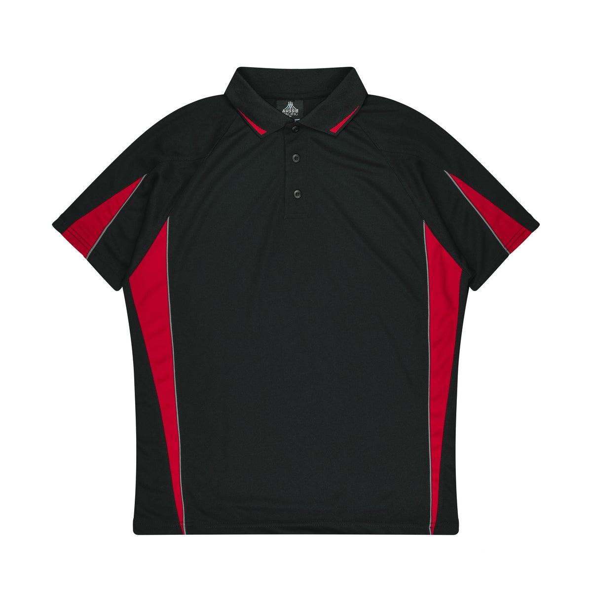 Aussie Pacific Eureka Kids Polo 3304 in Black/Red