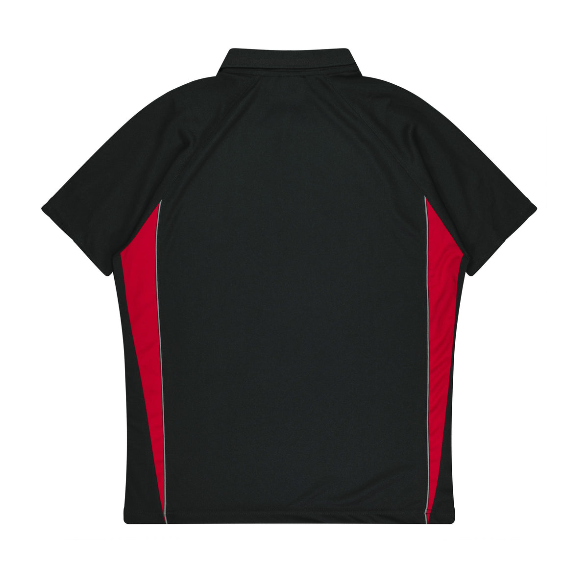 Aussie Pacific Eureka Kids Polo 3304 in Black/Red, back view