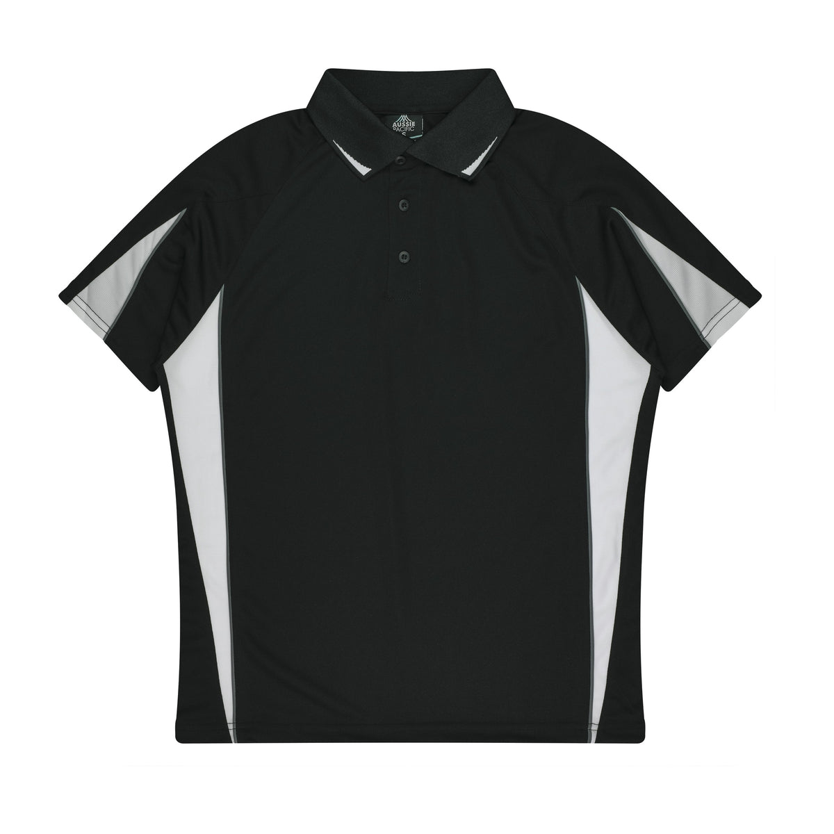 Aussie Pacific Eureka Kids Polo 3304 in Black/White