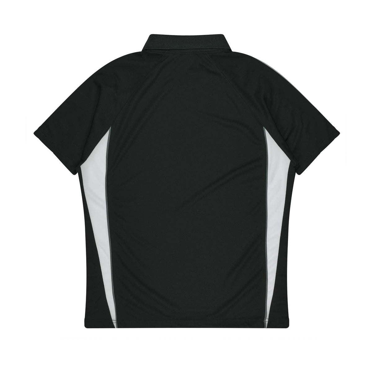 Aussie Pacific Eureka Kids Polo 3304 in Black/White, back view