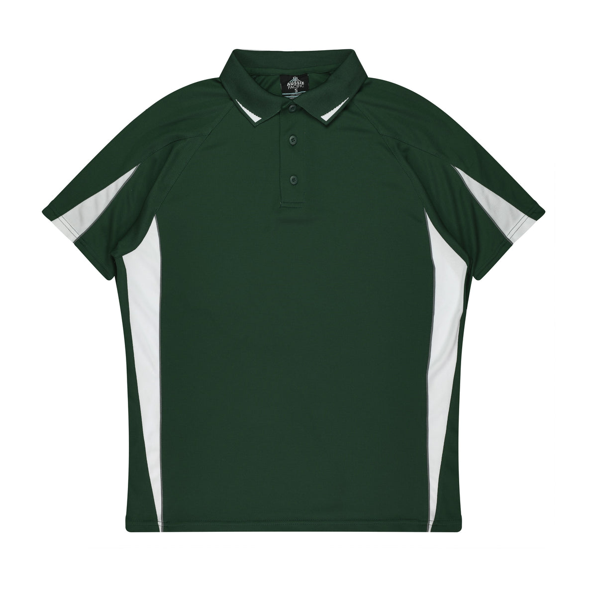 Aussie Pacific Eureka Kids Polo 3304 in Bottle/White