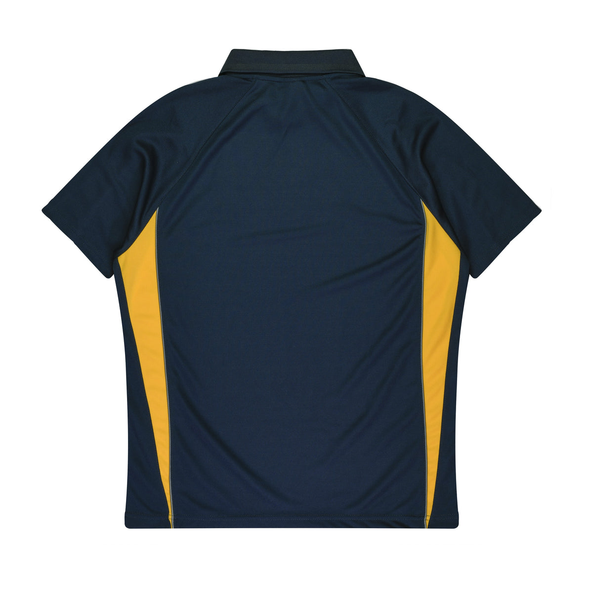 Aussie Pacific Eureka Kids Polo 3304 in Navy/Gold, back view