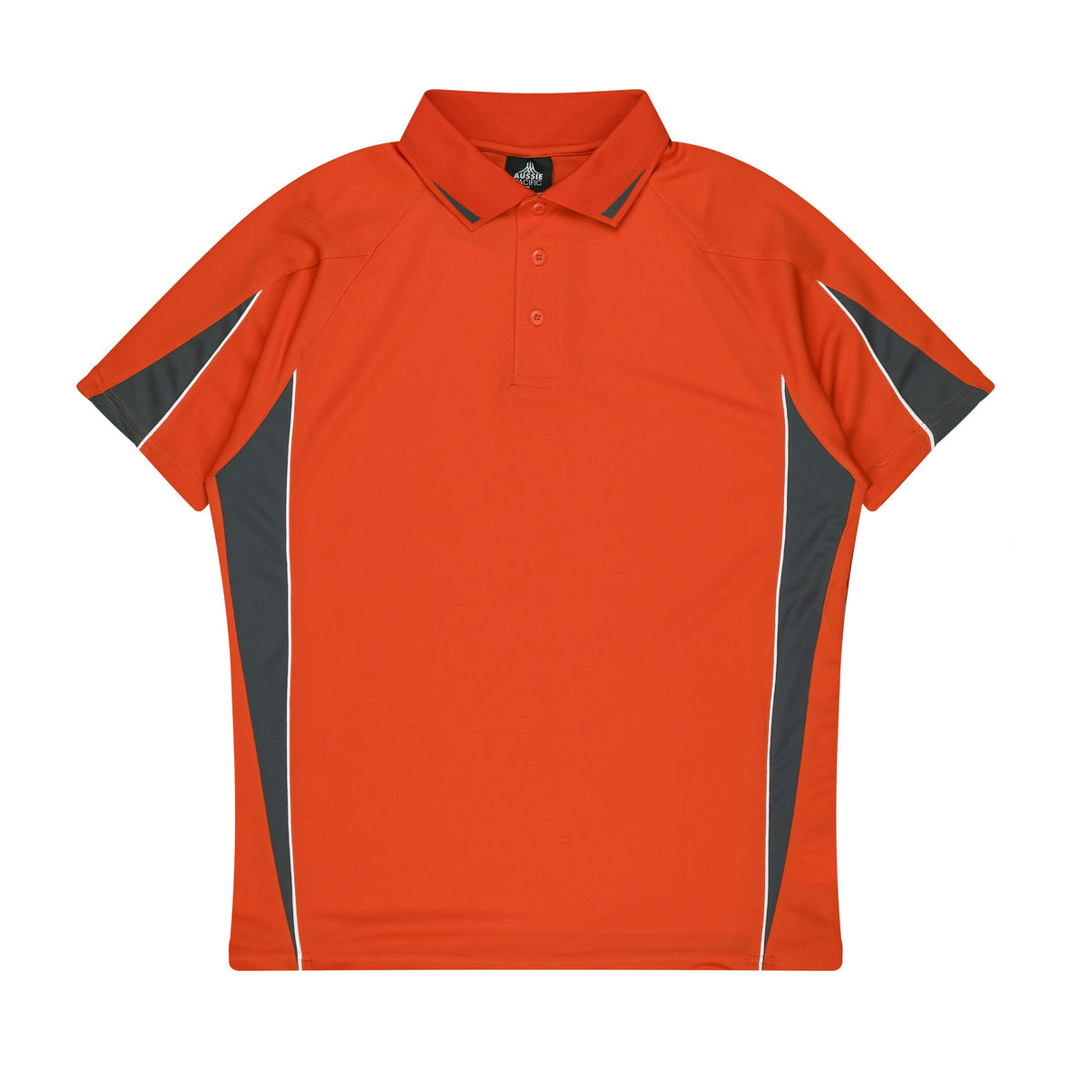 Aussie Pacific Eureka Kids Polo 3304 in Orange/Charcoal