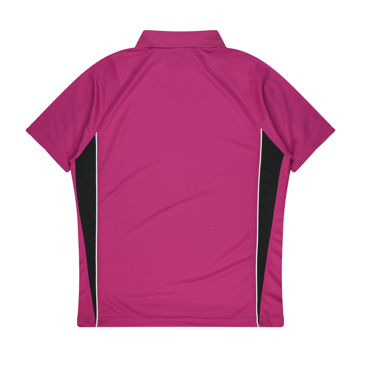 Aussie Pacific Eureka Kids Polo 3304 in Pink/Black, back view
