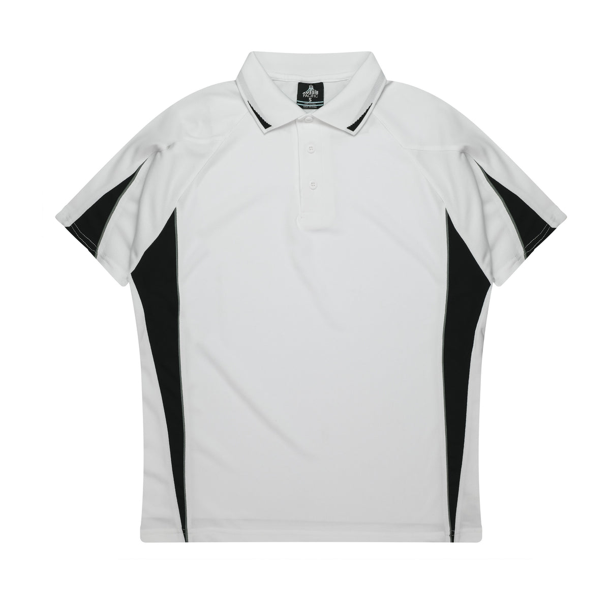 Aussie Pacific Eureka Kids Polo 3304 in White/Black