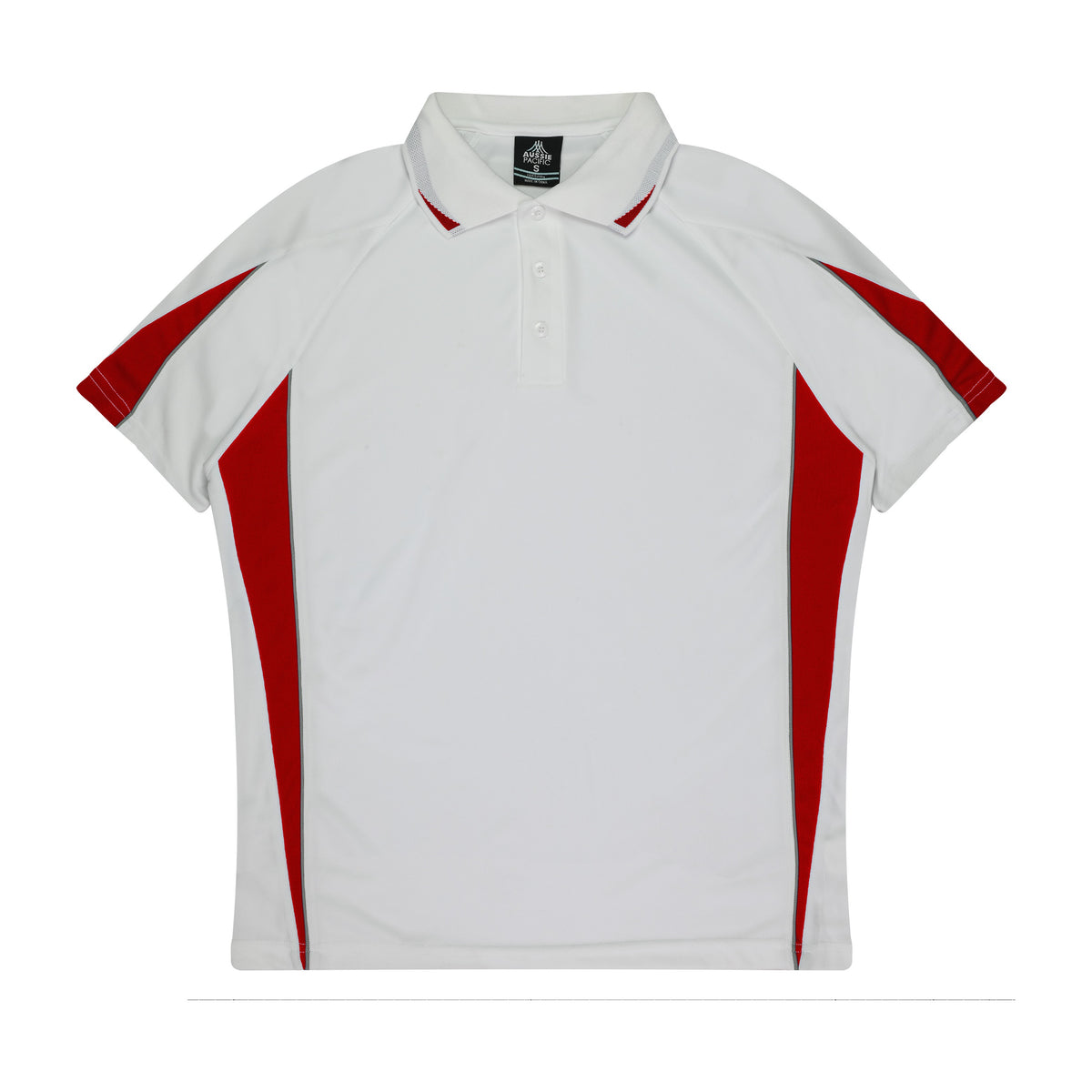 Aussie Pacific Eureka Kids Polo 3304 in White/Red