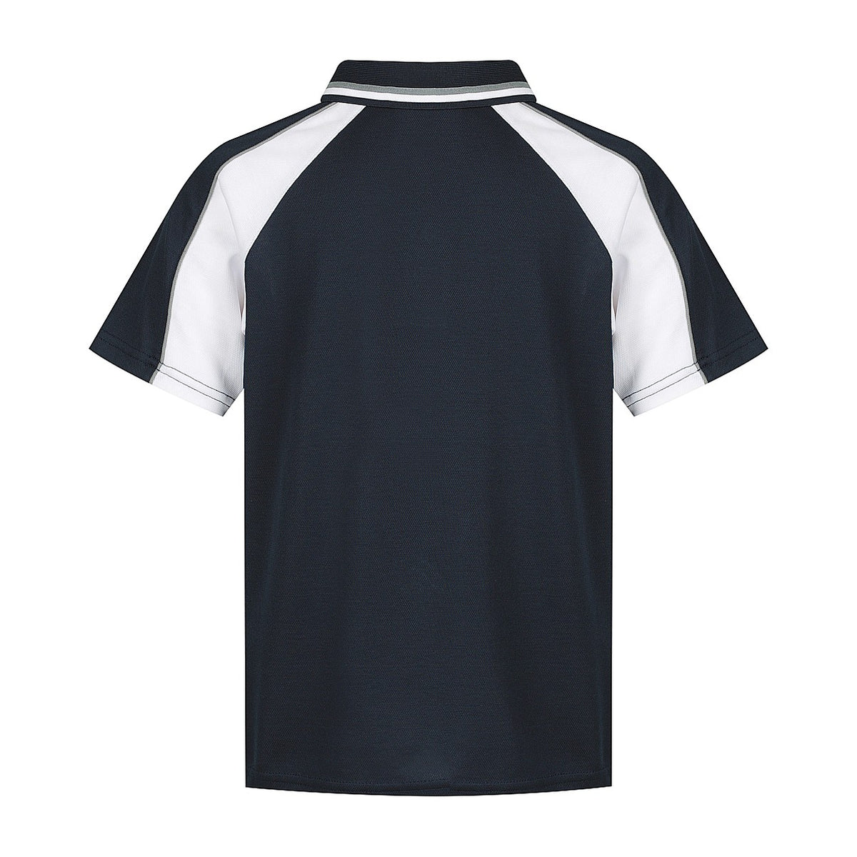Aussie Pacific Panorama Kids Polo 3309 in Navy/White/Ashe, back view