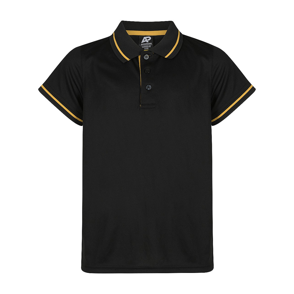 Aussie Pacific Cottesloe Kids Polo 3319 in Black/Gold