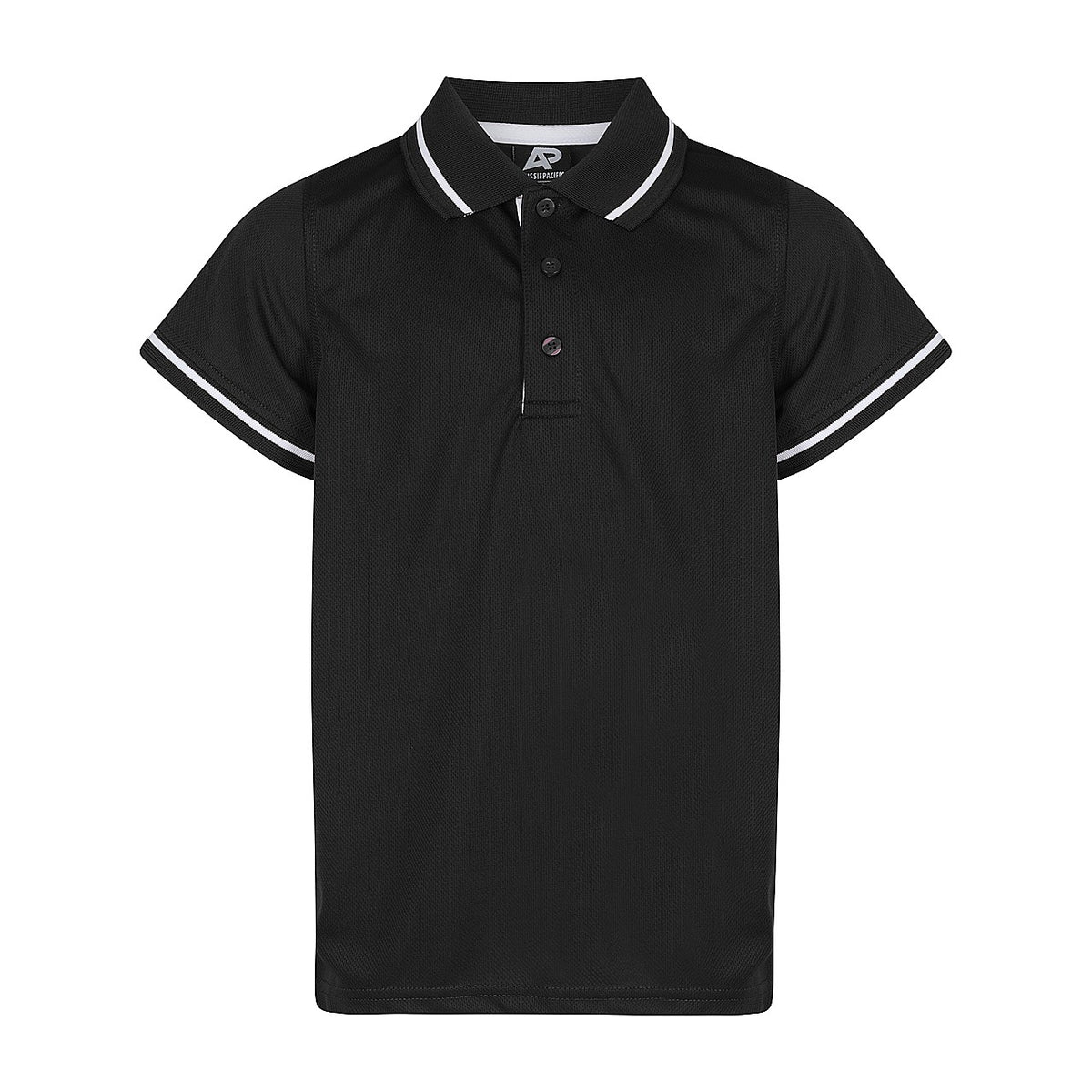 Aussie Pacific Cottesloe Kids Polo 3319 in Black/White