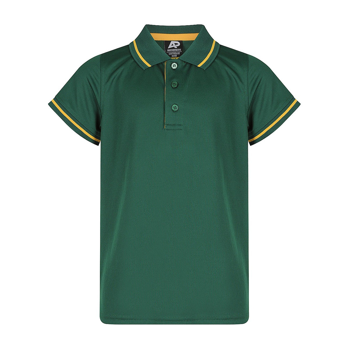 Aussie Pacific Cottesloe Kids Polo 3319 in Bottle/Gold