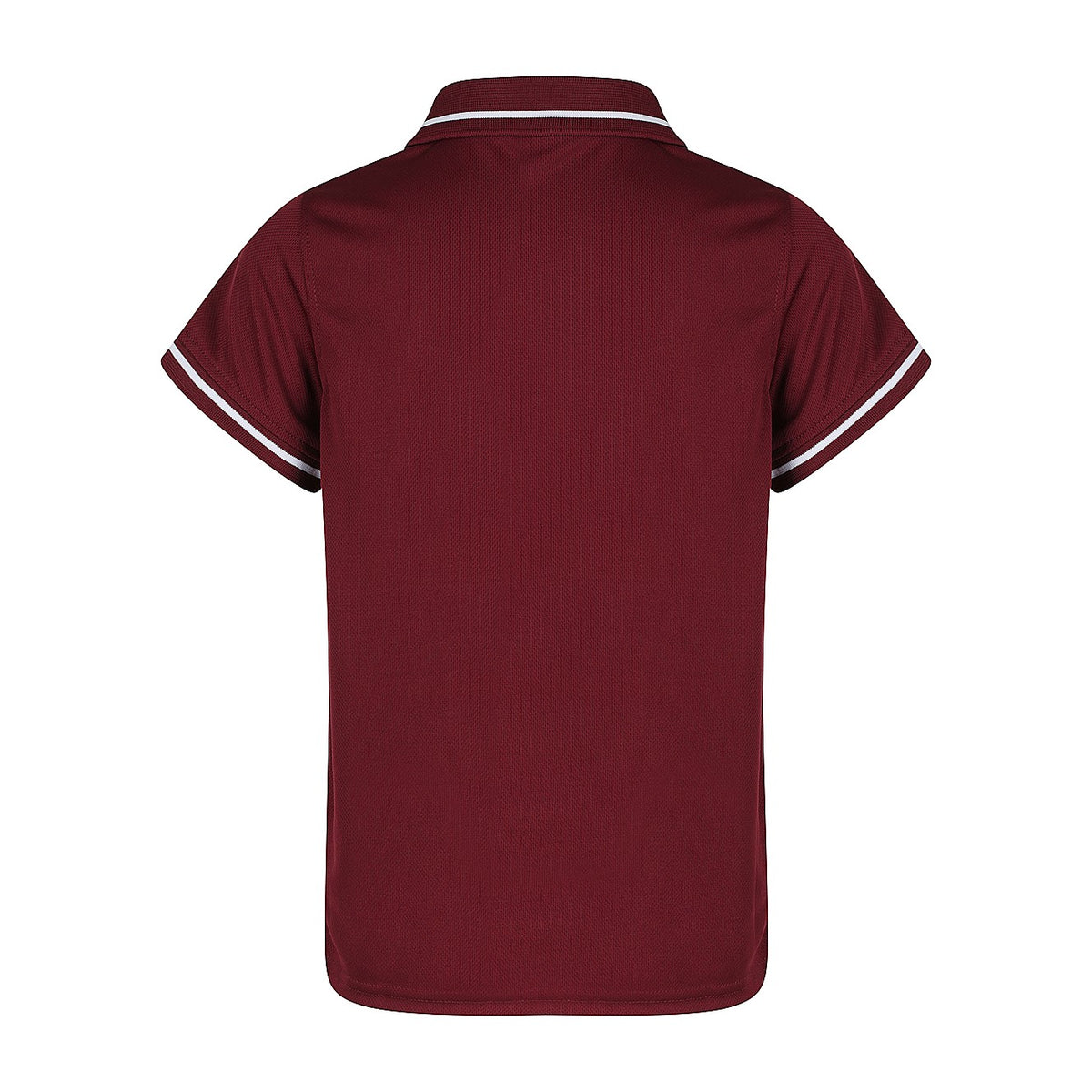 Aussie Pacific Cottesloe Kids Polo 3319 in Maroon/White, back view