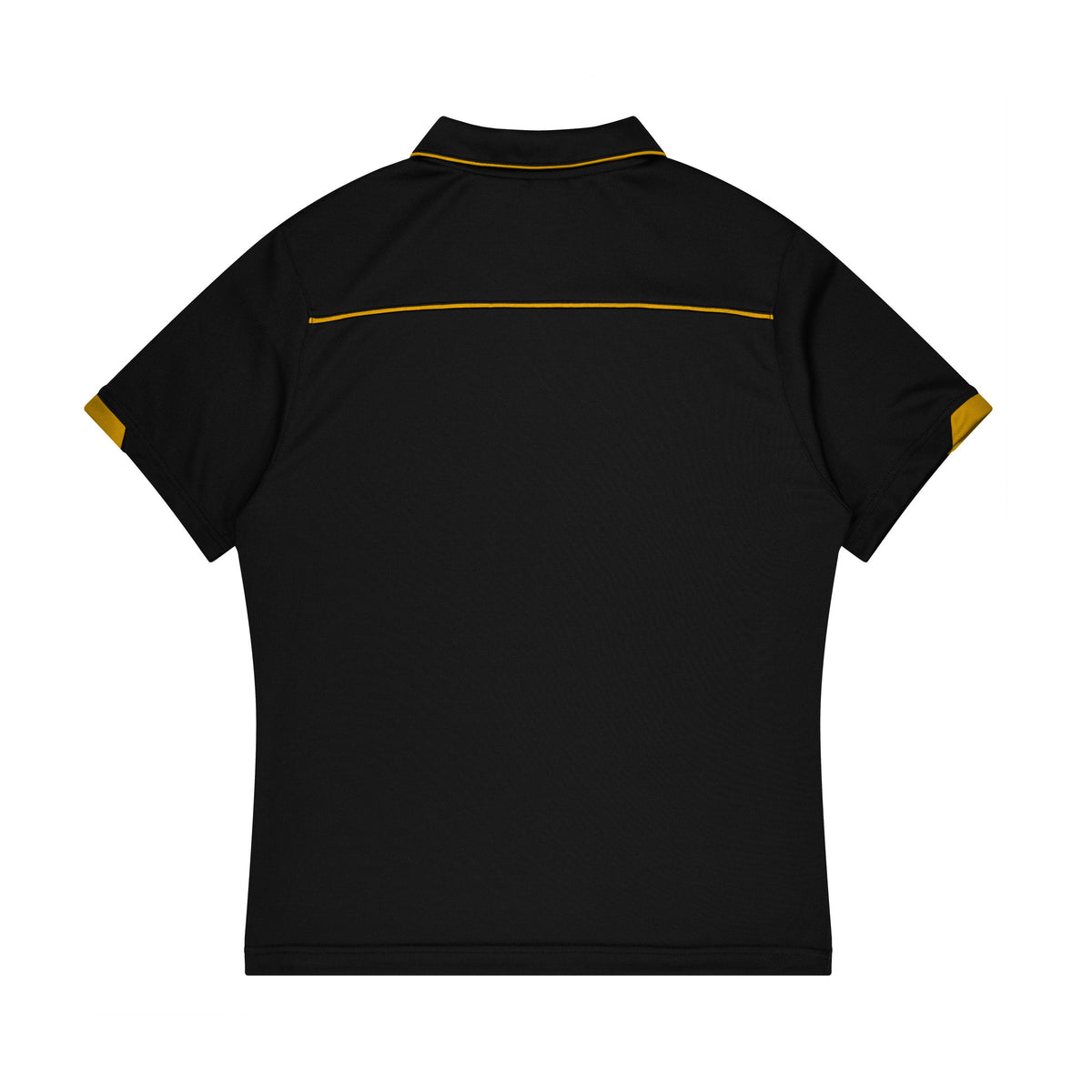 Aussie Pacific Currumbin Kids Polo 3320 in Black/Gold, back view