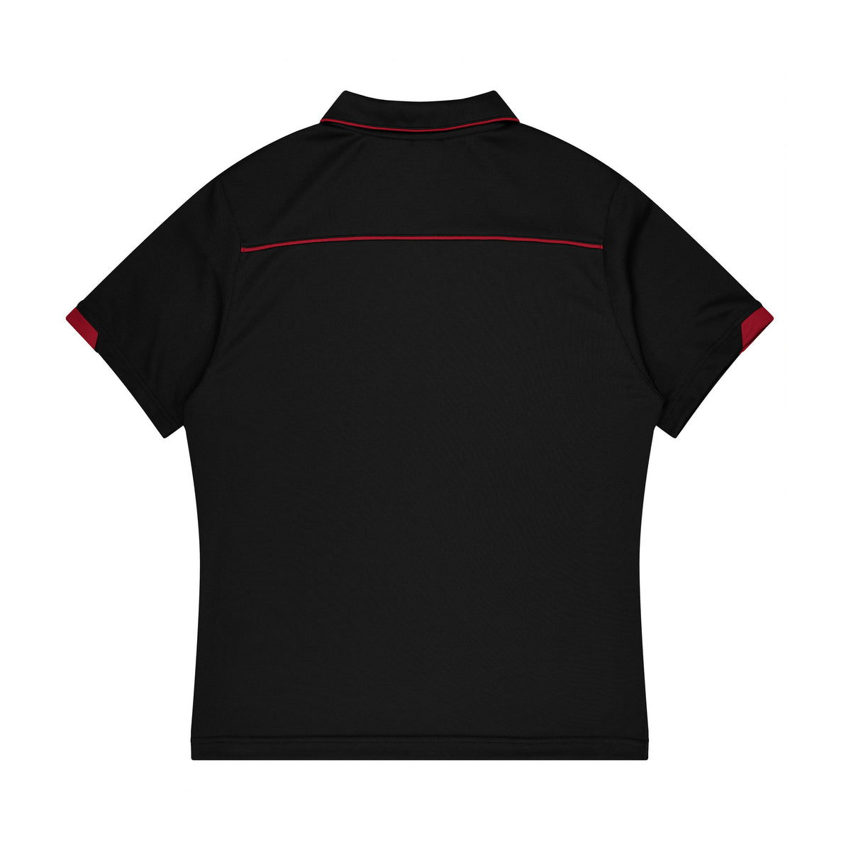 Aussie Pacific Currumbin Kids Polo 3320 in Black/Red, back view