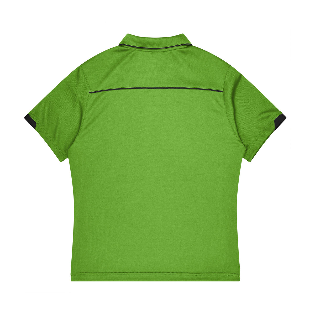 Aussie Pacific Currumbin Kids Polo 3320 in Kawa Green/Black, back view